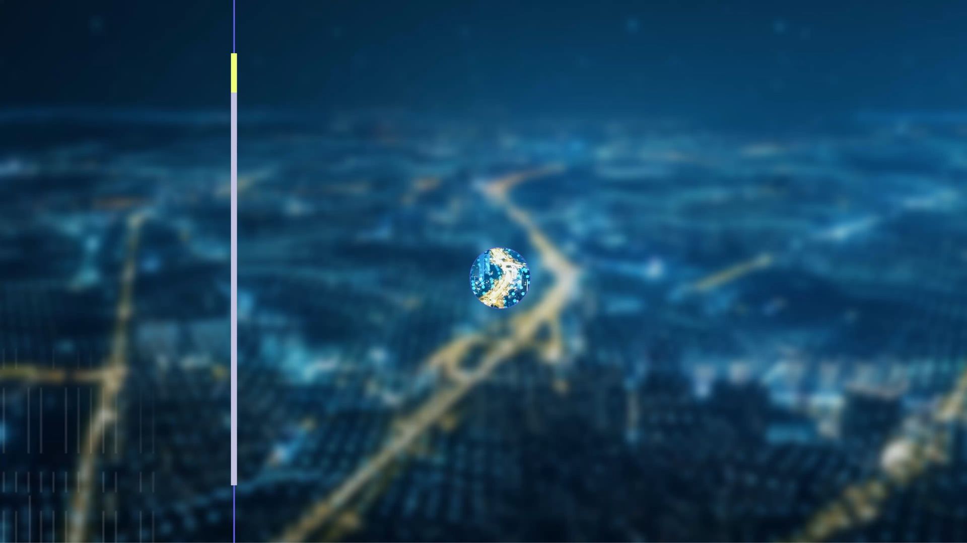 Rubrik Zero Labs — a glowing data sphere above a city at night